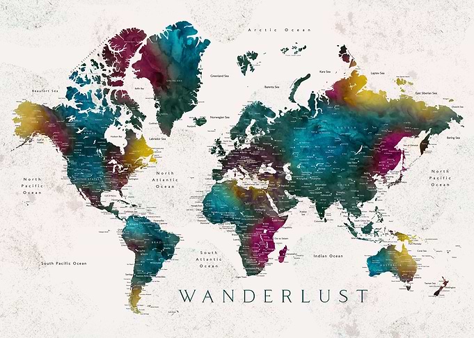 Charleena wanderlust map