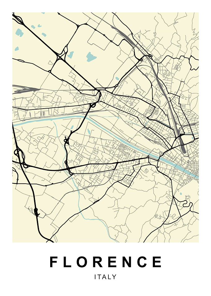 Florence Italy City Map
