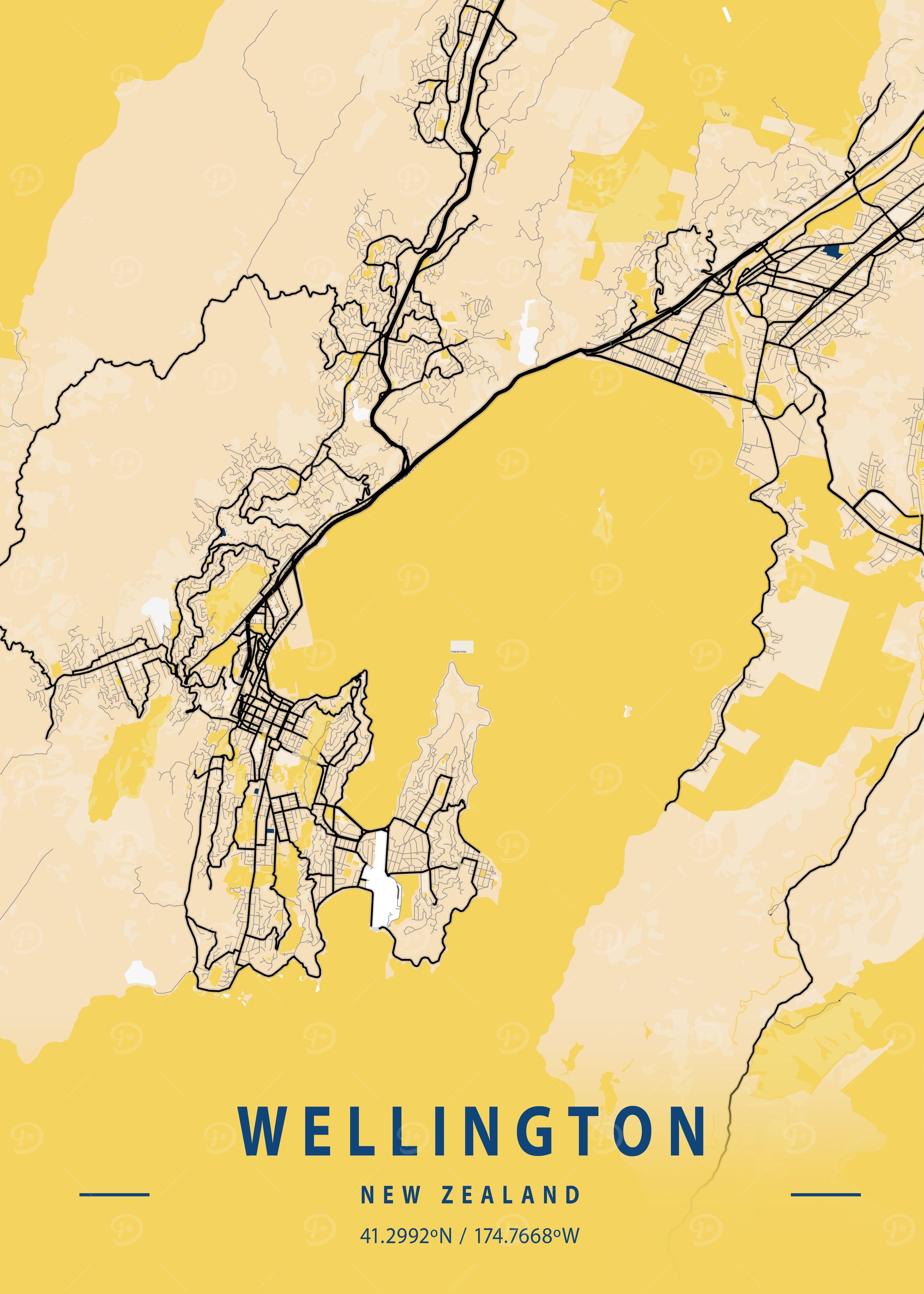 Wellington Yellow City Map