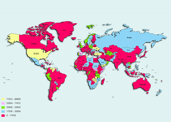World Map Colorful
