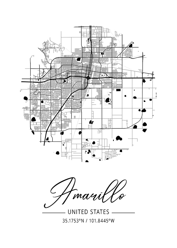 Amarillo Area City Map