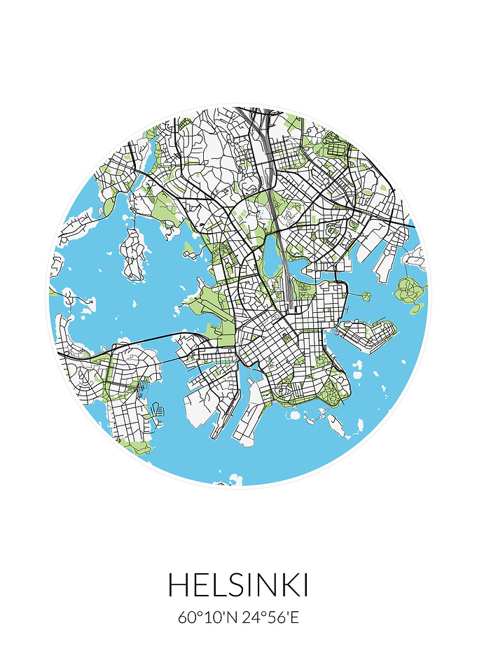 Helsinki Circle City Map