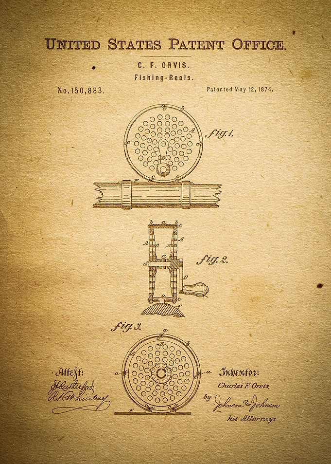 Fishing Reels Patent 1874