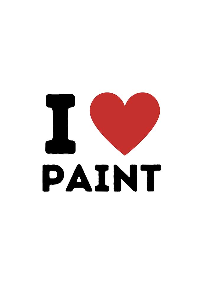 I Love Paint Simple Heart