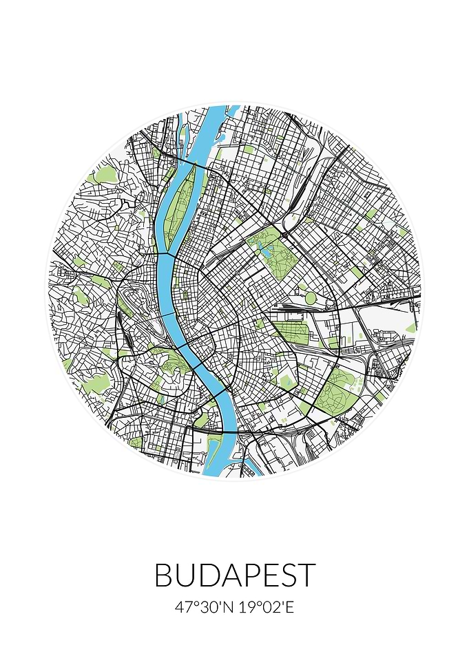 Budapest Circle City Map