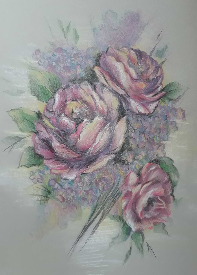 Romantic pink rose bouquet