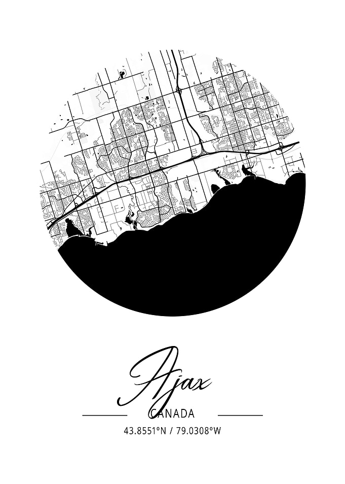Ajax Area City Map
