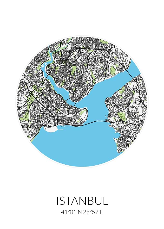 Istanbul Circle City Map