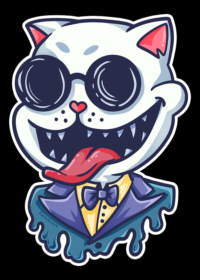 Cat crazy sunglasses suit