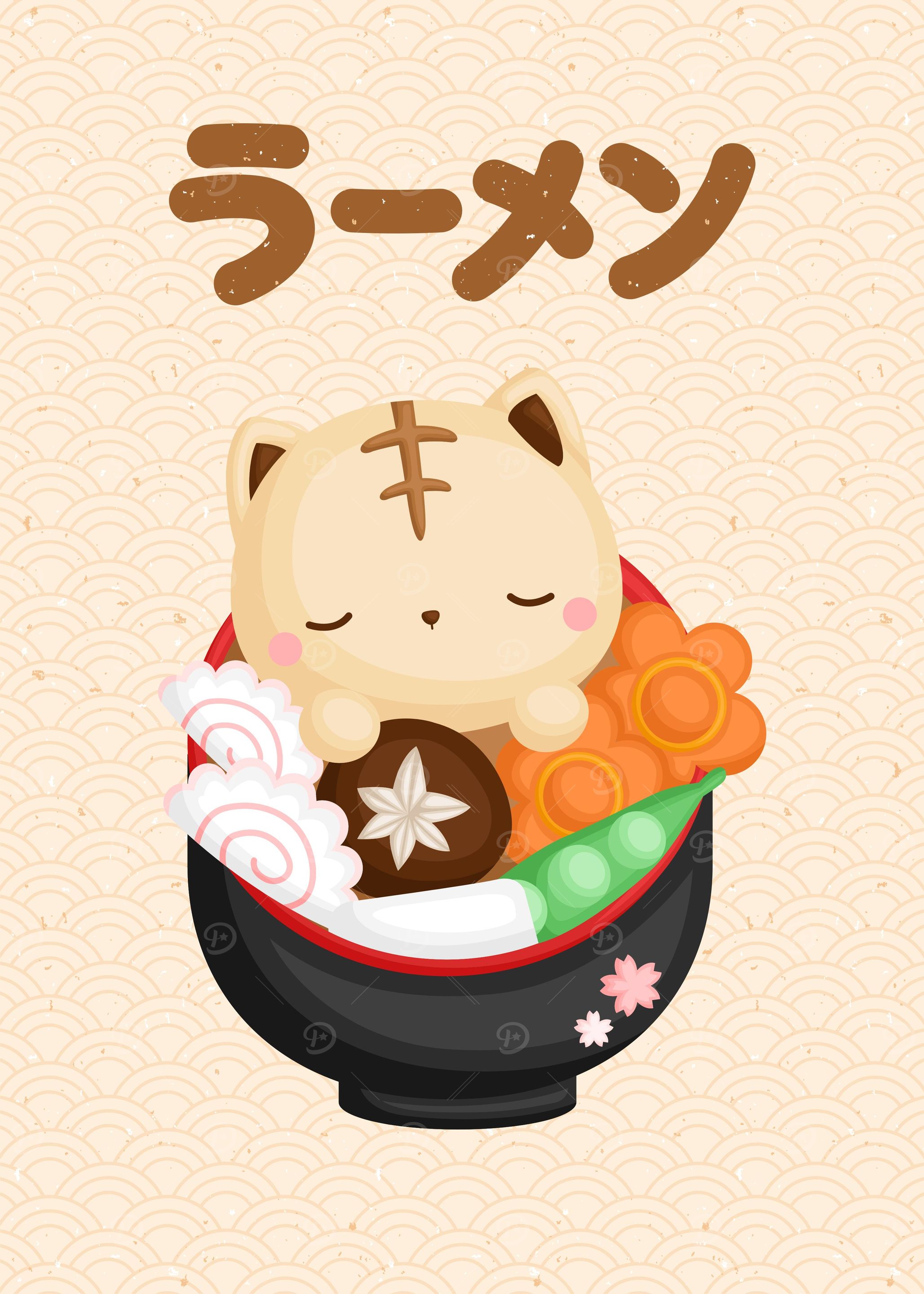 Kawaii Ramen Cat