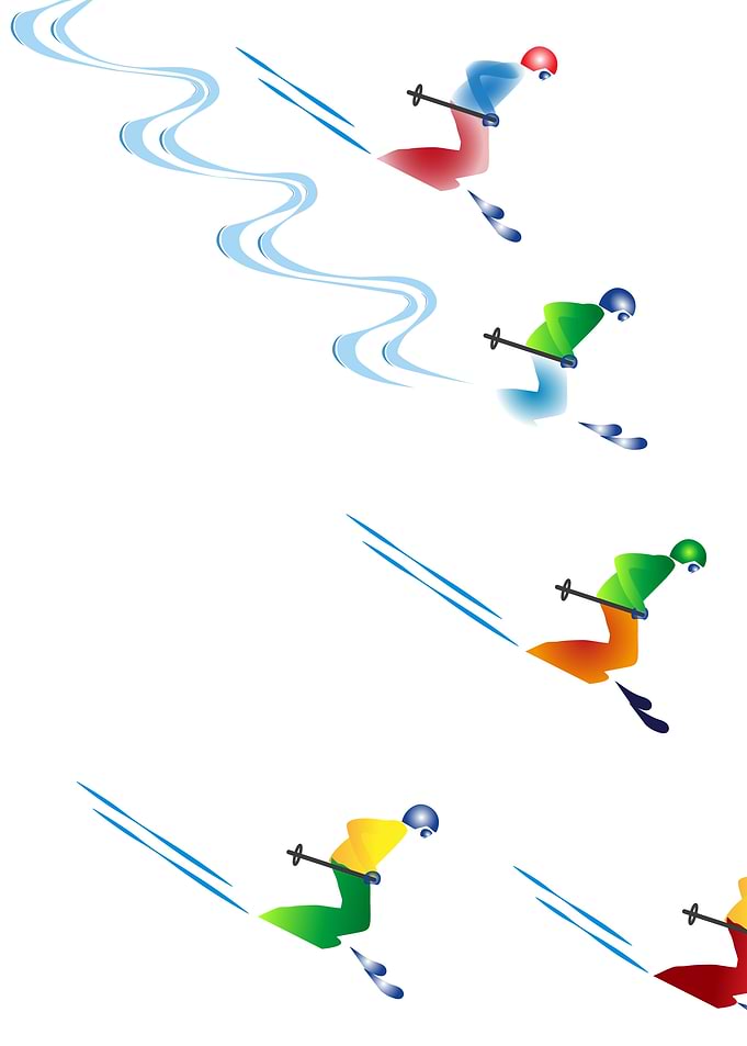 off piste ski tracks