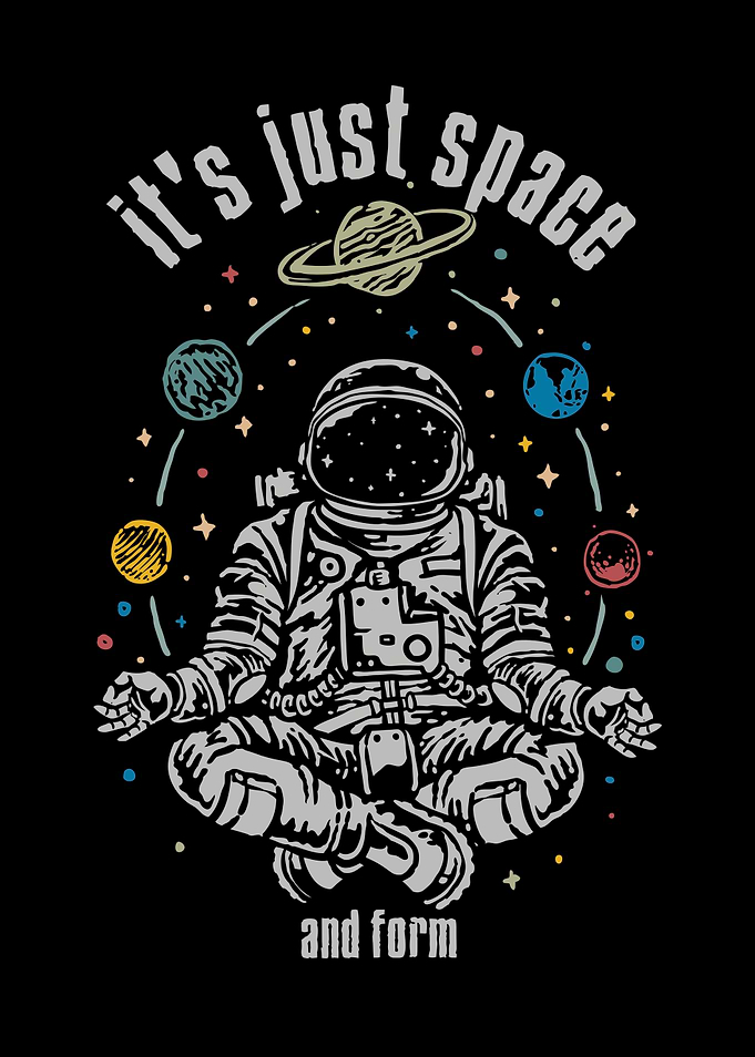 Meditating Astronaut Space