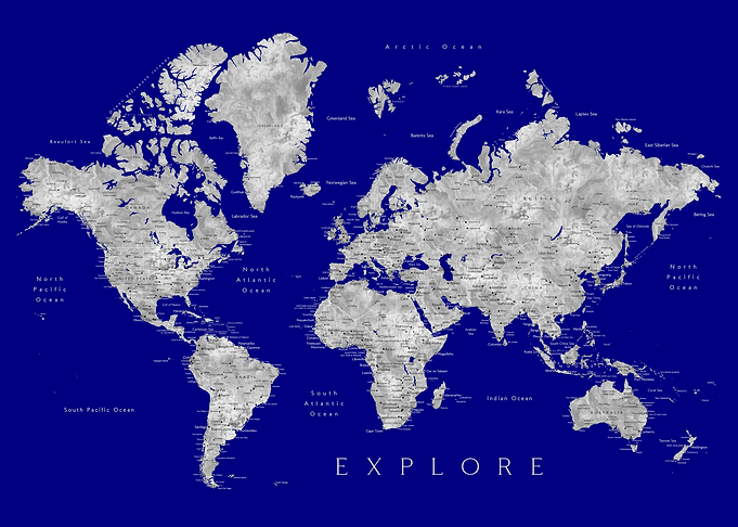Valrie explore world map