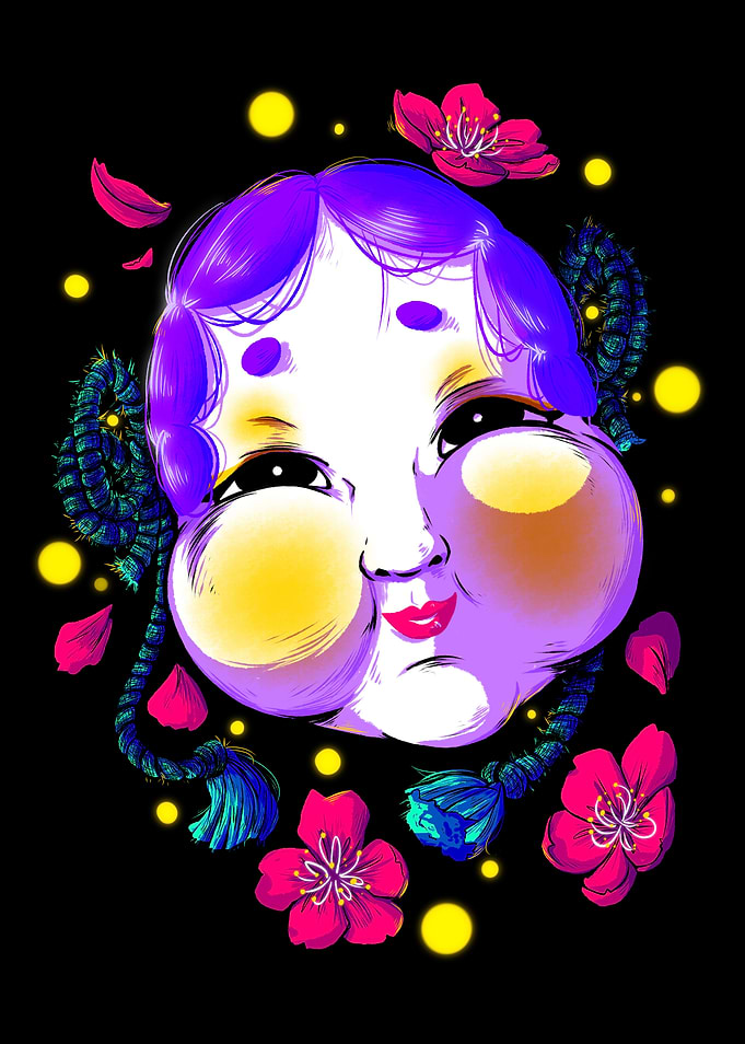 Okame Mask NEON
