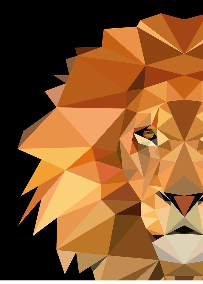 tiger head polygonal art