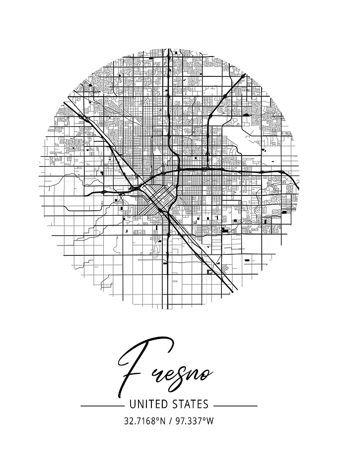 Fresno Area City Map