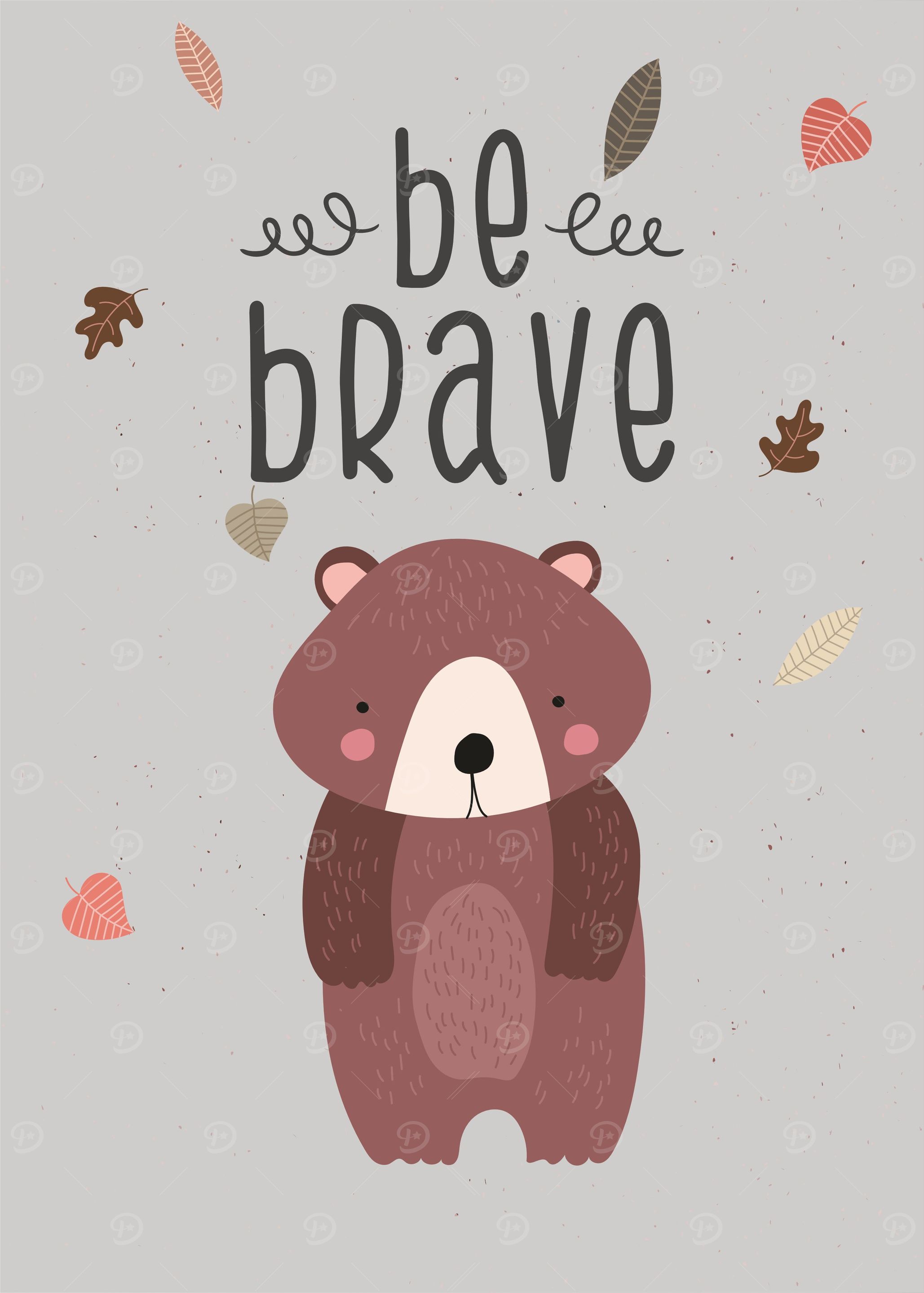 Be Brave Woodland Bear