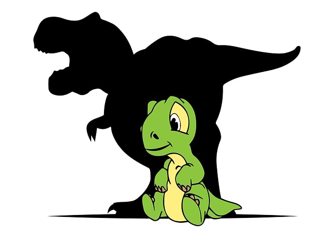 Cute Dinosaur Shadow