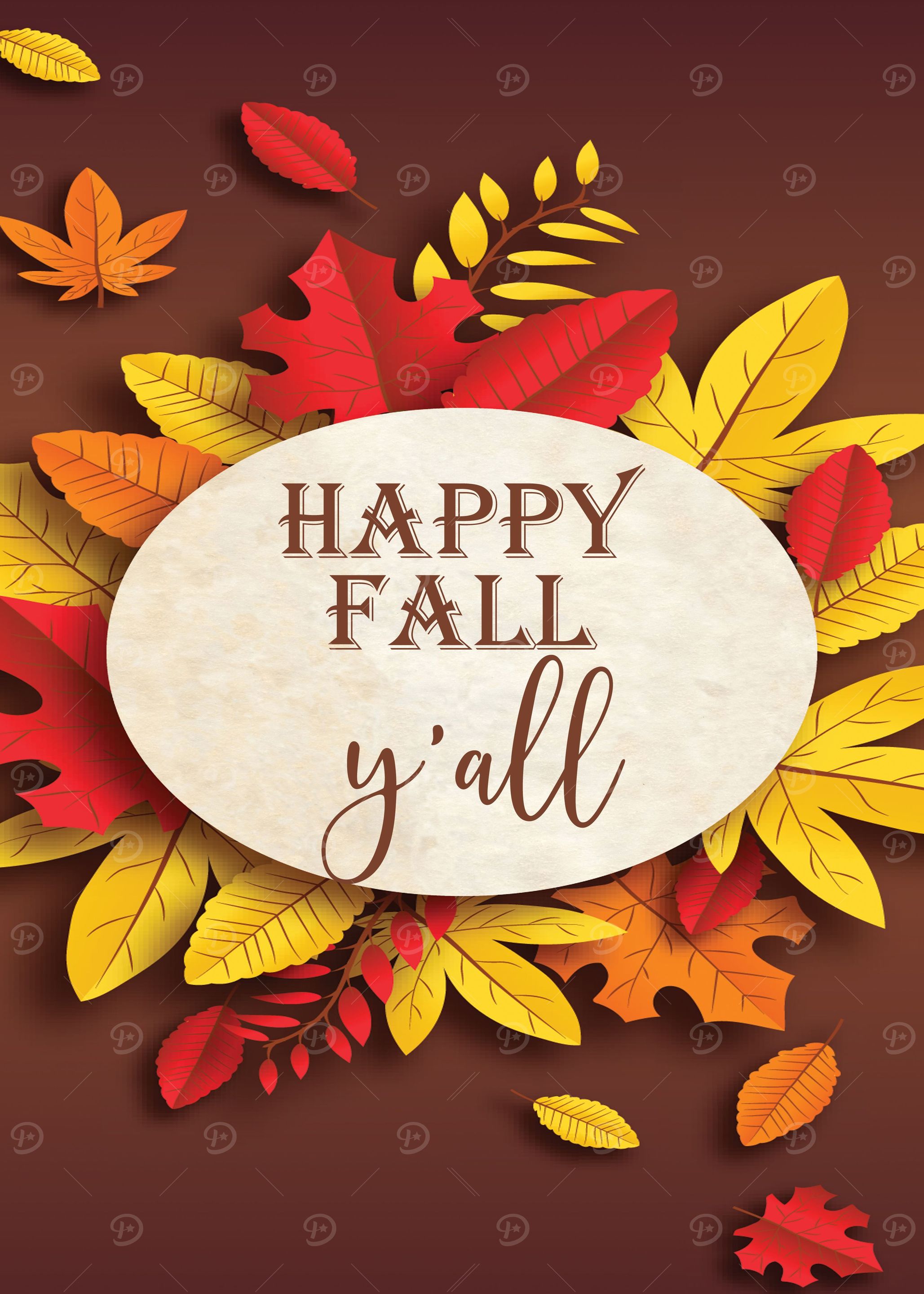 Happy Fall Yall Oval