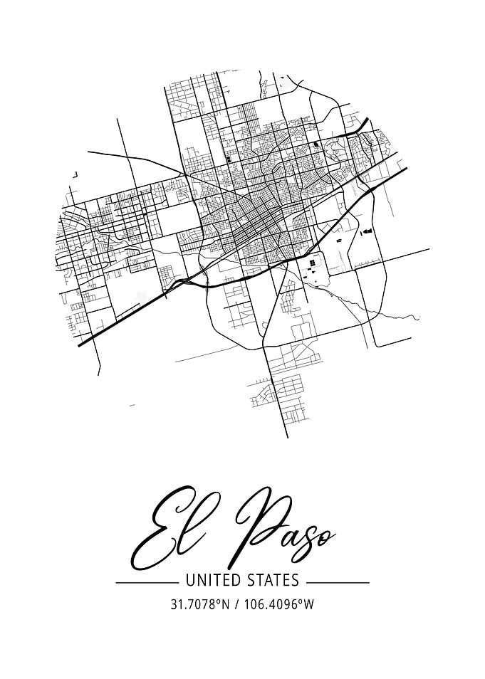 El Paso Area City Map