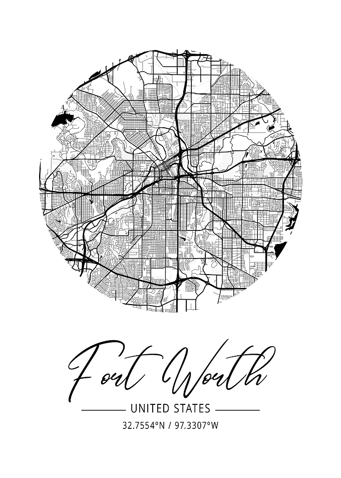 Fort Worth Area City Map