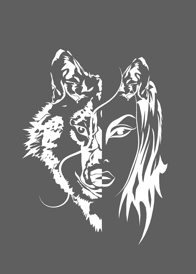 Wolf Girl gray