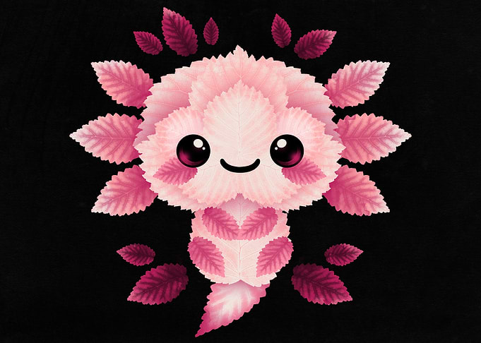 Axolotl of leaves