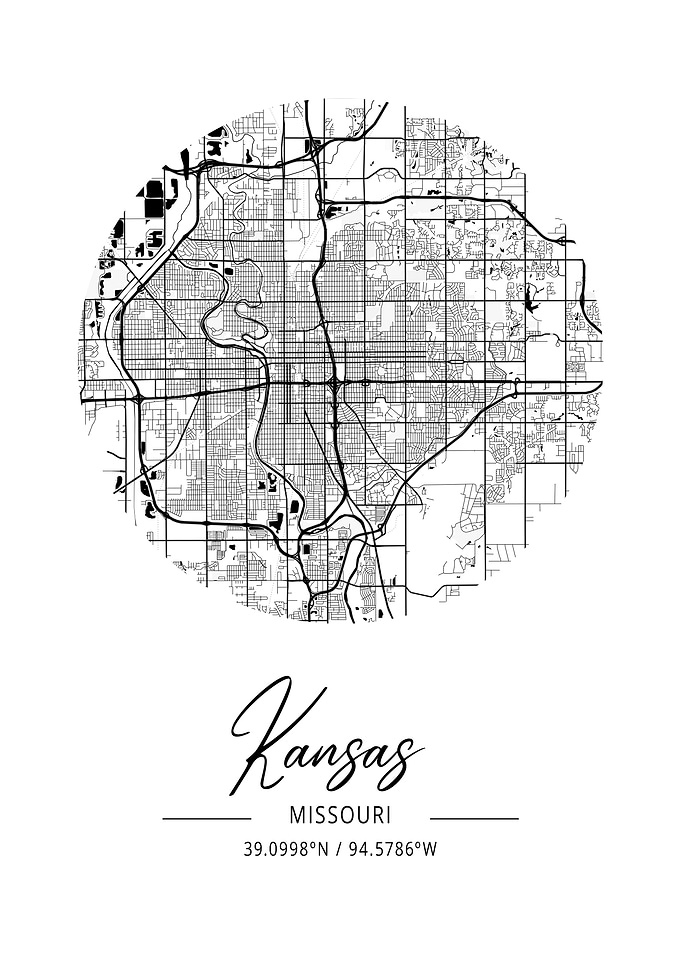 Kansas Area City Map