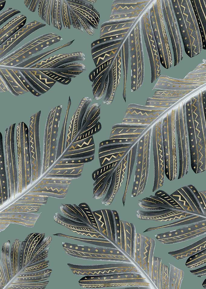 Boho Banana Leaves Glam 1