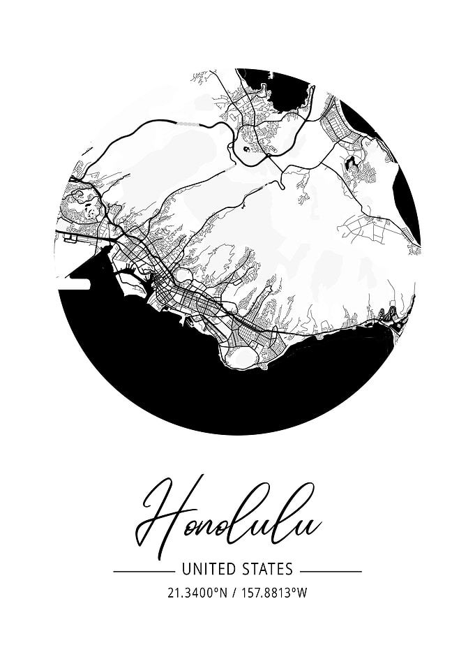 Honolulu Area City Map