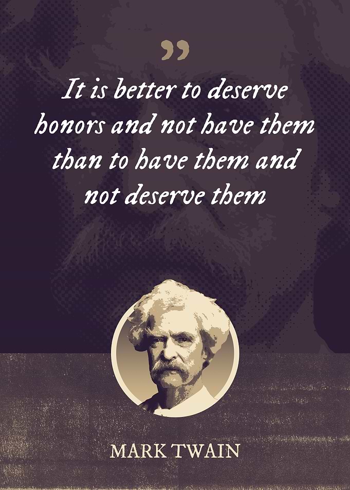 It is better to deserve