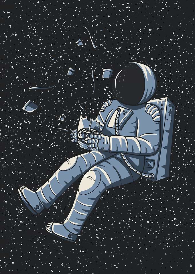 Astronaut Eating Ramen