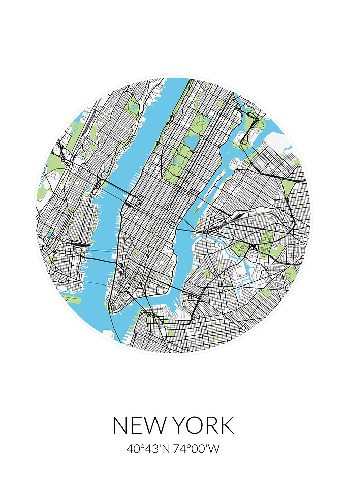 New York Circle City Map