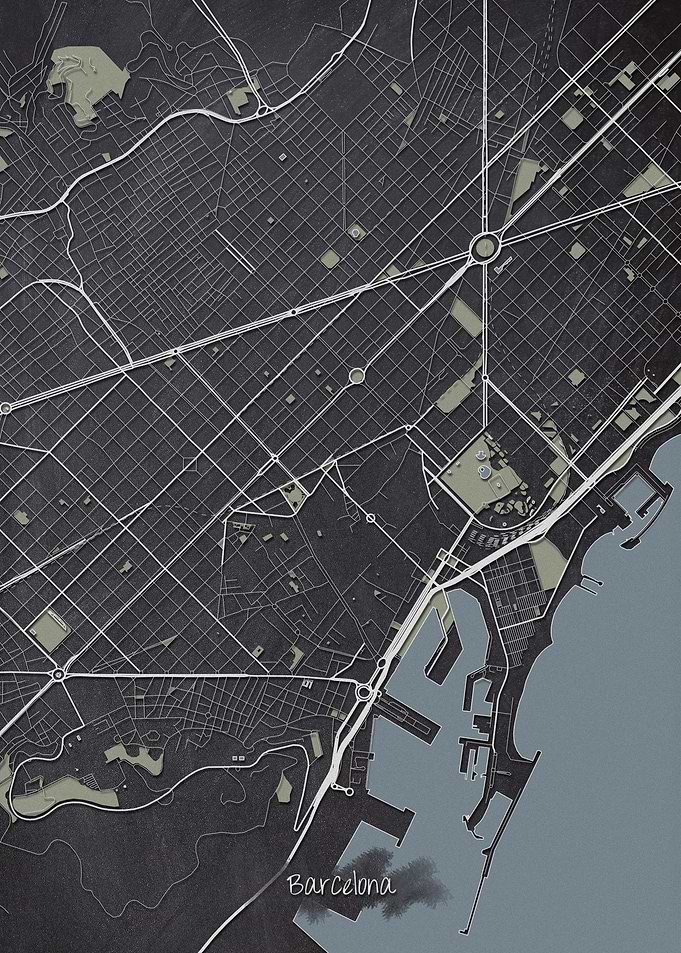 Barcelona Downtown Map