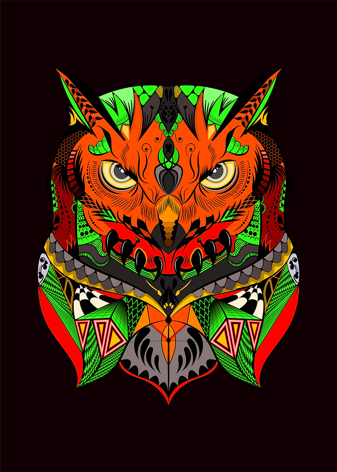 Owl zentangle