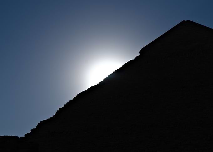 Cheops pyramid outline