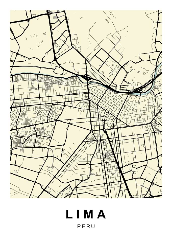 Lima Peru City Map