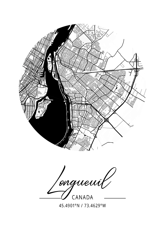 Longueuil Area City Map