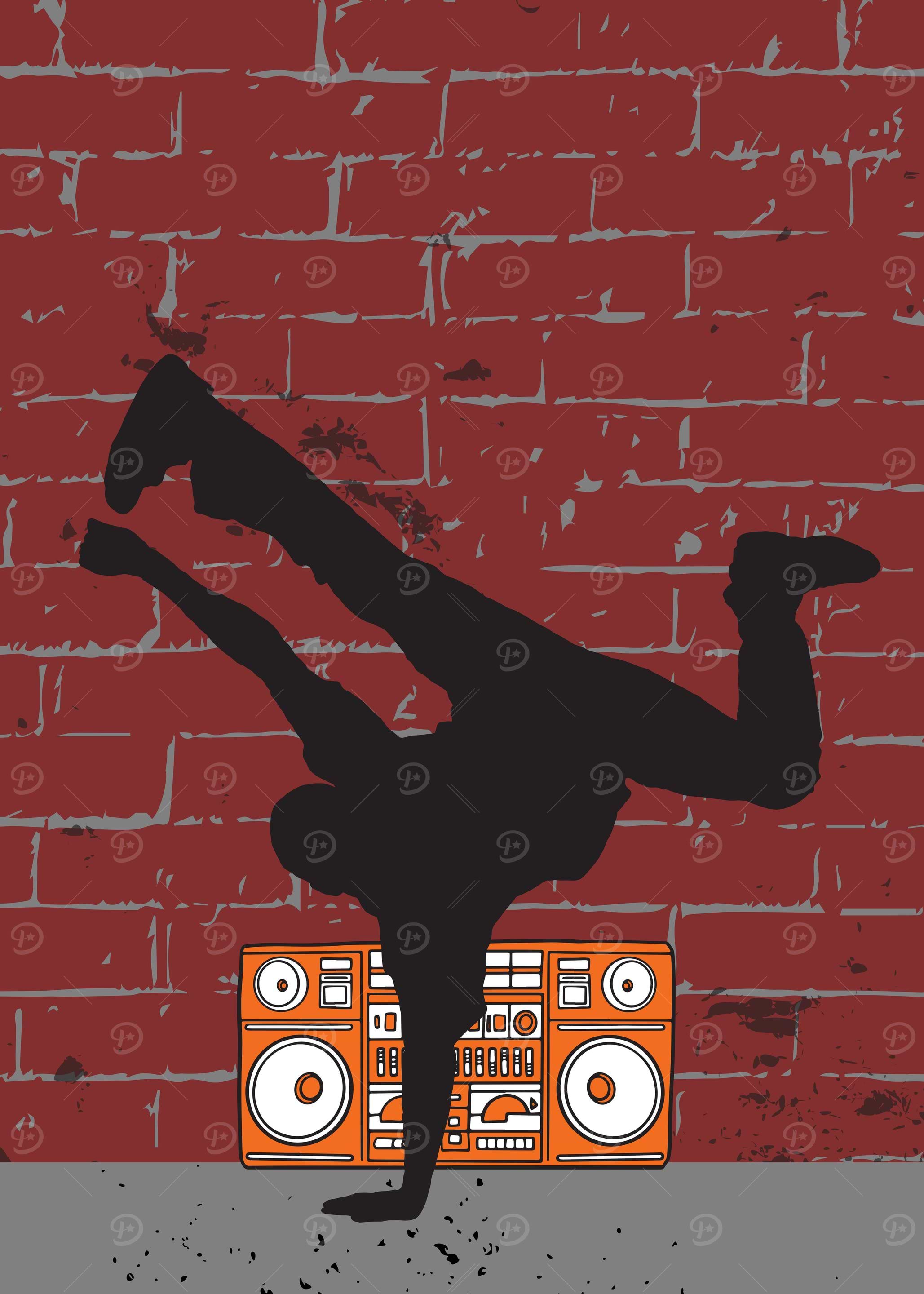 Breakdancer Boombox Design