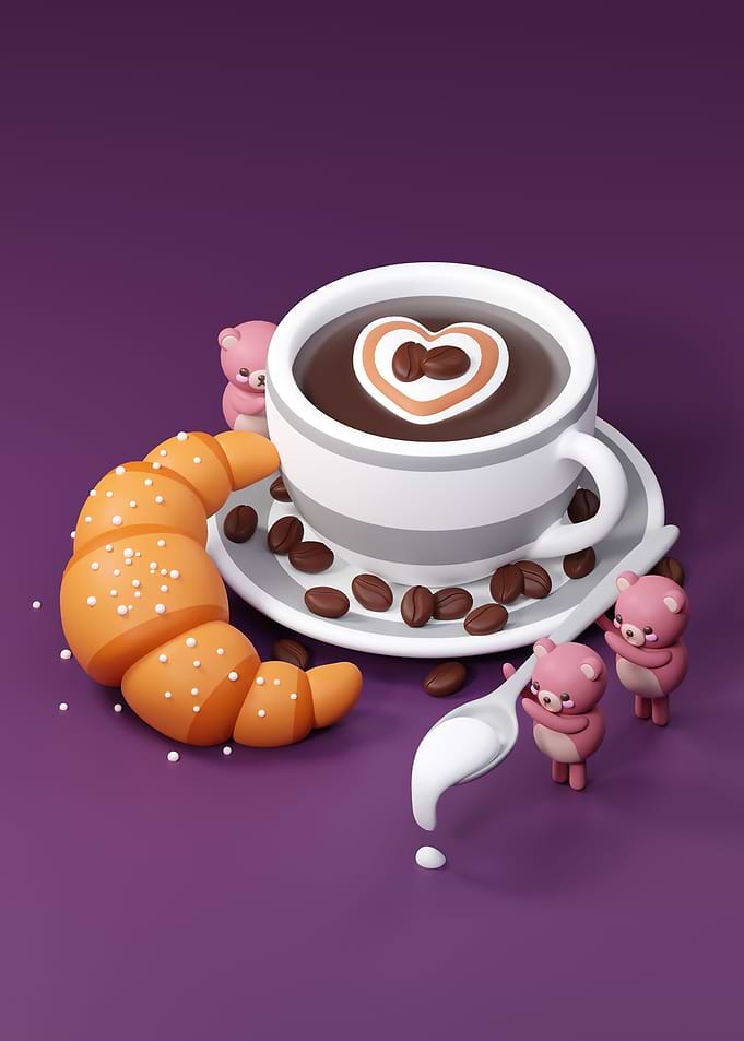 Croissant and Coffee