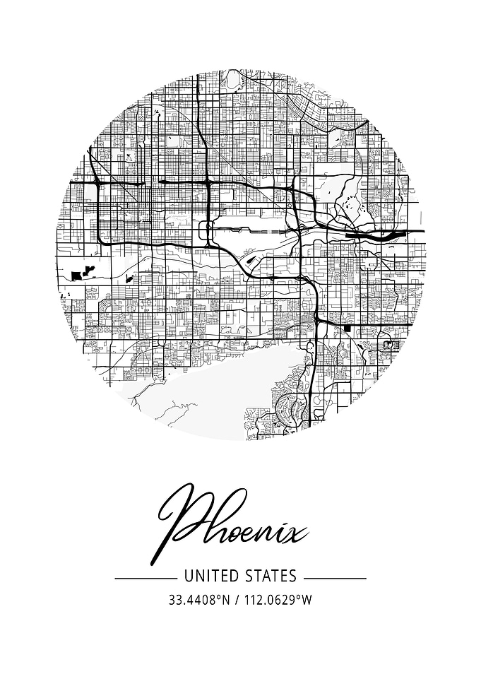 Phoenix Area City Map