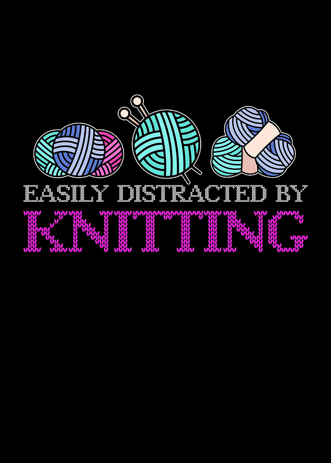 distracted by knitting