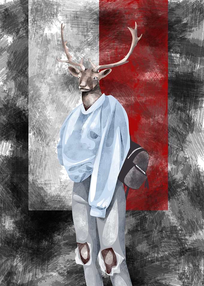 deer stlyl like human
