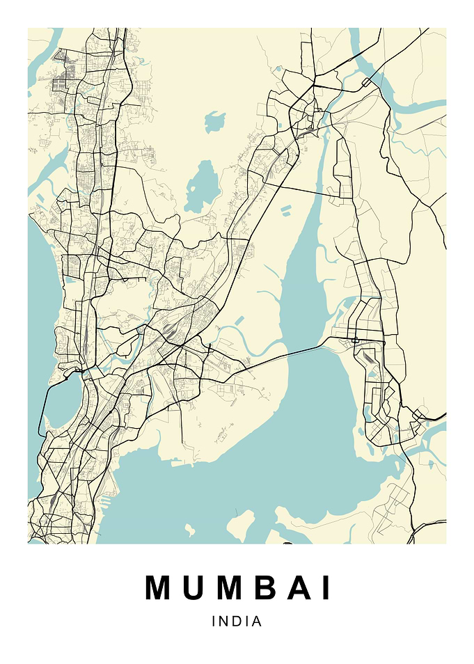 Mumbai India City Map