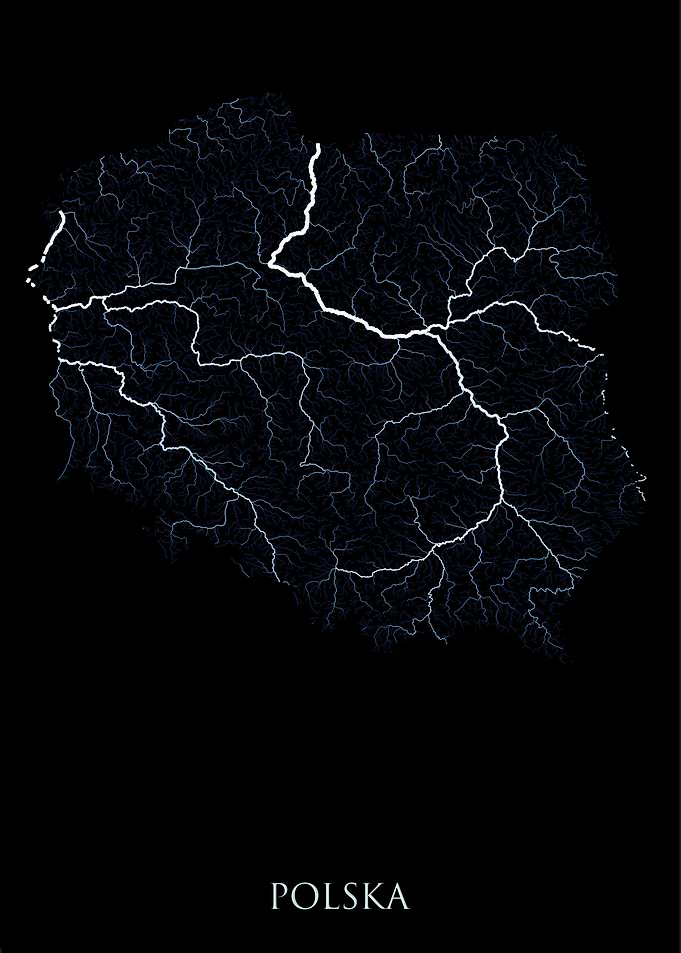 Poland river map