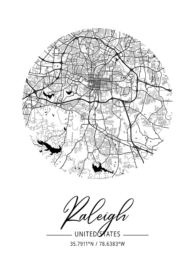 Raleigh Area City Map