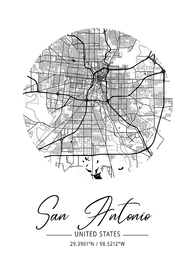 San Antonio Area City Map