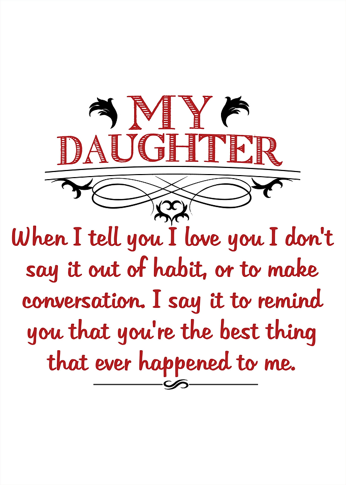 My daughter best thing