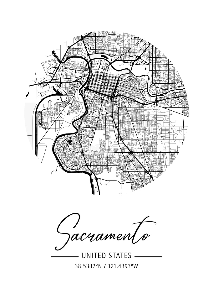 Sacramento Area City Map