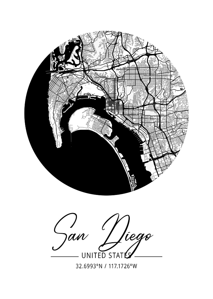 San Diego Area City Map